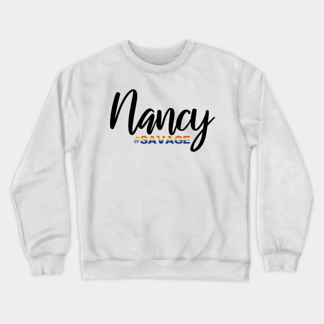 Funny Nancy Pelosi Savage Meme Rainbow Political Gifts Crewneck Sweatshirt by gillys